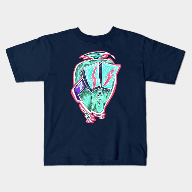 Alien Summer v1 Kids T-Shirt by Popunk Pizza